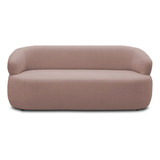 Sofá 2 Lugares Living Orgânico 140cm Conka F05 Veludo Rosê Cor Rosa
