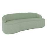 Sofá 3 Lugares Curvo Lótus Linho Verde Musgo 180cm D-477