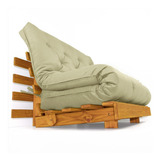 Sofá Cama Casal Futon Tokio Madeira Cor Mel