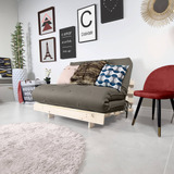 Sofá Cama Casal Futon Tokio Madeira Maciça 