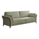 Sofá Cinza Linho 2 Para Sala Lugares 162cm Royalle