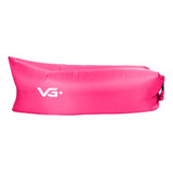 Sofá De Ar Inflável Camping Saco De Dormir Rosa Vg+