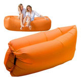 Sofá Inflável De Ar Portátil Puff Impermeável Praia Camping
