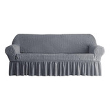 Sofá Slipcover, 3 Almofadas, Capa De Sofá Com Saia Durável