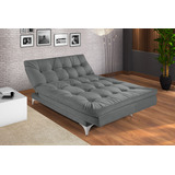 Sofá-cama 3 Lugares Casal Versátil Veludo Liso