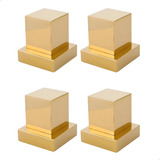 Soft Inox Kit 4 Acabamento De Registro Padrão Deca Quadrado Dourado