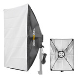 Softbox 50x70 Iluminador Tudoprafoto C/ Soquete 4 Lâmpadas