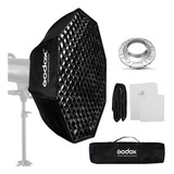 Softbox Bowens C/ Grid Godox 95cm Octagonal Para Flash Tocha