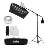 Softbox Bowens Com Grid Colmeia 60x90 + Braço Girafa E Tripé
