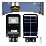 Solar Luminária Pública Poste Rua Led 50w C/sensor Controle