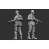 Soldado Alemão Com Mp40 Escala 1/35 (54 Mm)