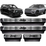 Soleira Jeep Compass E Renegade Aço Inox Puro Gravado