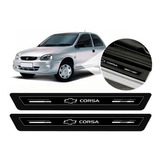 Soleira Protetor Porta Platinum Gm Corsa Wind 2 Portas 95 96 97 98 99 2000 2001 2002 - Preto