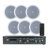 Som Ambiente Bluetooth Frahm Slim 1600 Sd + 6 Caixas Jbl 25w