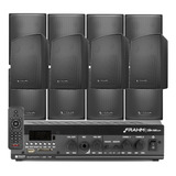 Som Ambiente Frahm Slim 1600 Bluetooth +12 Caixas Ps200 30w Cor Preto 220v/110v