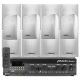 Som Ambiente Frahm Slim 1600 Bluetooth +12 Caixas Ps200 Cor Branco 110v/220v