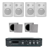 Som Ambiente Slim 1000app + 4 Caixas C/ Sup + 2 Arandelas 