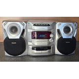 Som Panasonic Sa-ak-18 - 5 Cds - 2 Fitas K7 - Tudo Perfeito