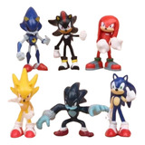 Sonic Shadow C/ 6 Bonecos Mini Action Figure Pronta Entrega