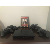 Sony Playstation 2 Black Usado + 4 Controles + Max Payne
