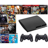 Sony Playstation 3 Slim 500 Gb 99 Jogos+ 2 Controles