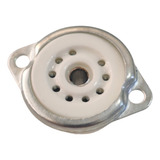 Soquete 9 Pinos Porcelana Chassi C/ Anel 12ax7 El84 Ez80