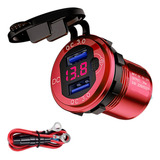 Soquete De Carregador De Carro Qc 3.0 Dual Usb Carregador Us