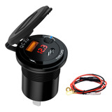 Soquete De Carregador Usb Pd 12v Com Display Led E Interrupt