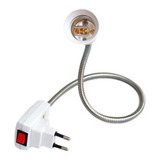 Soquete Flexível E27 Adaptador Lâmpada Tomada 60cm Haste Int
