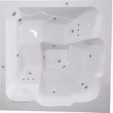 Spa Quadrado Canadense 5 Lugares C/ Hidro/ Aquecedor/ Cromo