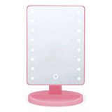Spelho Mesa Luz Led Iluminado Portatil Quadrado 