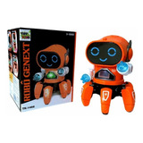 Spider Man Robot Aranha Dançarino Movimento Som Luz Laranja