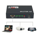 Splitter 1x4 Hub Distribuidor Hdmi 4k Fullhd Vídeo Áudio