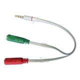 Splitter Áudio Estéreo De P3 Macho Para Fone E Microfone Br