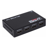 Splitter Distribuidor Cabo Hdmi 1x4 Divisor