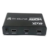 Splitter Distribuidor Divisor Hdmi 1x2 +cabo Hdmi 10 Metros
