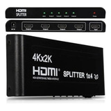 Splitter Hdmi 4 Portas Ativo Distribuidor 4k 3d 1080p 1x4