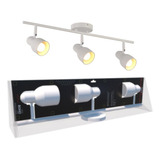 Spot Boho Led Sobrepor Trilho Triplo Direcionável Teto E27