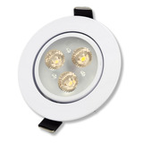 Spot De Led Embutir Branco Quente P/ Motor Home 3w 12v