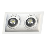 Spot Duplo Par20 Embutir Recuado Save Energy Cor Branco