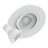 Spot Embutir Dicroica Mr16 Com Bocal Gu10 E Lâmpada Led 6un