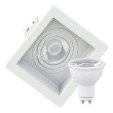 Spot Embutir Mr16 Dicroica Quadrado Recuado Luminária Led
