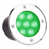Spot Led Balizador Chão Piso Jardim 7w Embutir Aaatop Cor Da Cúpula Verde