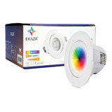 Spot Led Rgb Zigbee Embutir Redondo Branco Quente E Frio 110/220v Inteligente Smart Automação Alexa Google Home Ekaza