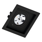 Spot Recuado Embutir Preto Gu10 Ar70 Save Energy Quadrado 110v/220v