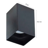 Spot Sobrepor Nordecor Loch Mr16 Gu10 Quadrado Bivolt Preto