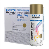 Spray 350ml Uso Geral Acabamento Profissional Dourado Kit 6