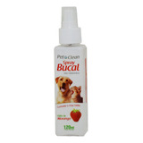 Spray Bucal Pet Clean Sabor Morango Para Cães E Gatos 120 Ml Sabor Sem Sabor