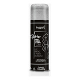Spray Glitter Removível Prata Para Cabelo Popper