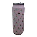 Squeeze Latinha De Inox C/ Canudo Para Bebidas 400ml